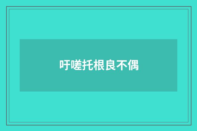 吁嗟托根良不偶
