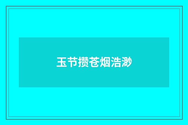 玉节攒苍烟浩渺