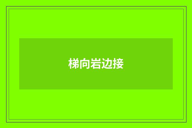 梯向岩边接