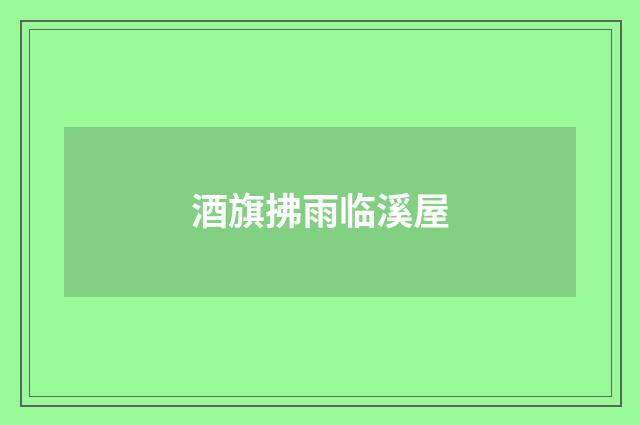 酒旗拂雨临溪屋