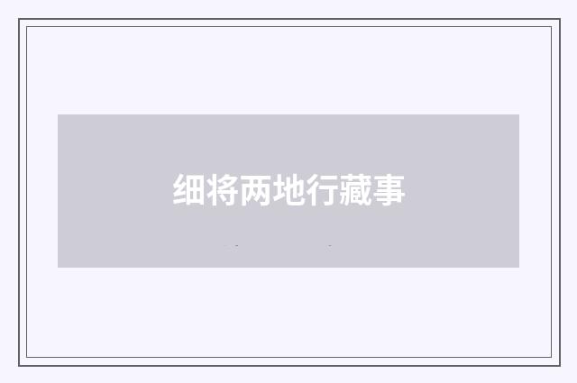 细将两地行藏事