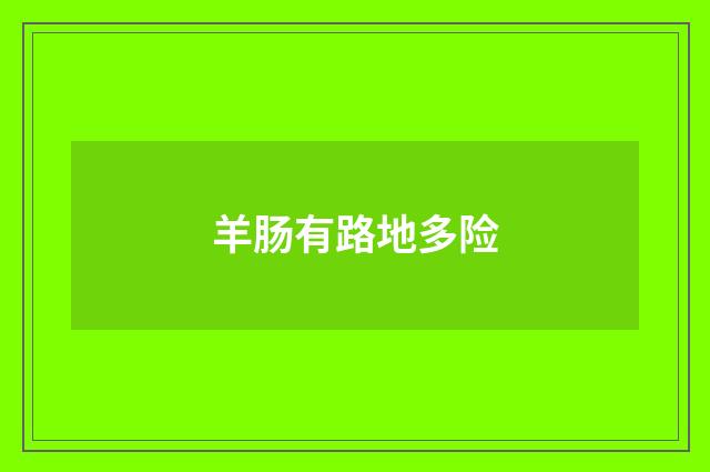 羊肠有路地多险
