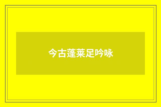 今古蓬莱足吟咏