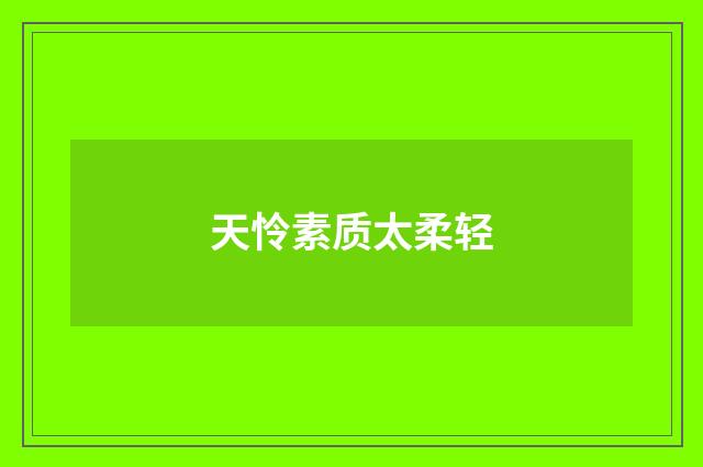 天怜素质太柔轻