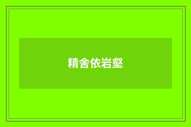 精舍依岩壑
