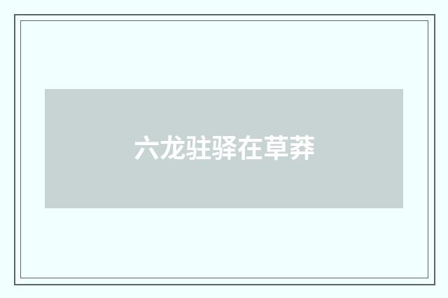 六龙驻驿在草莽