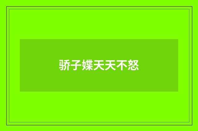 骄子媟天天不怒