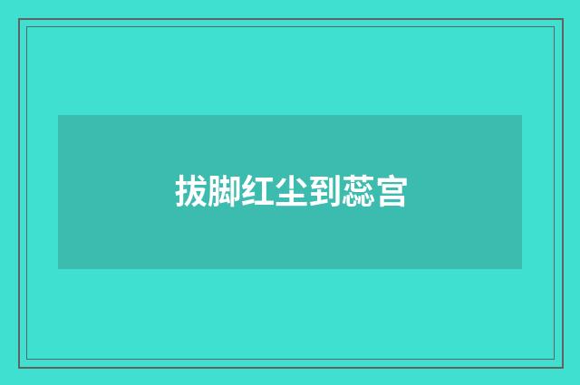 拔脚红尘到蕊宫