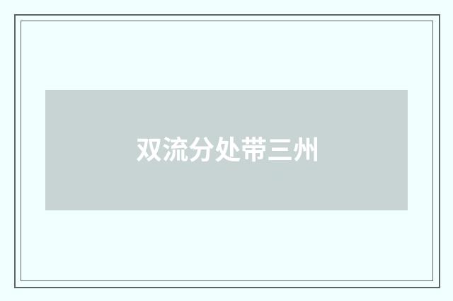 双流分处带三州