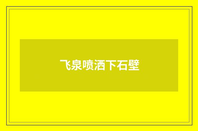 飞泉喷洒下石壁