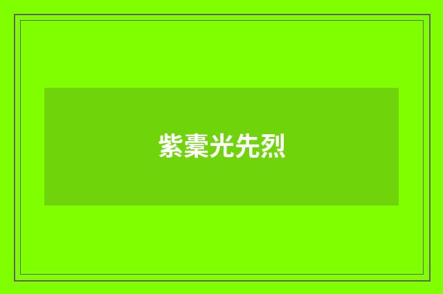 紫橐光先烈