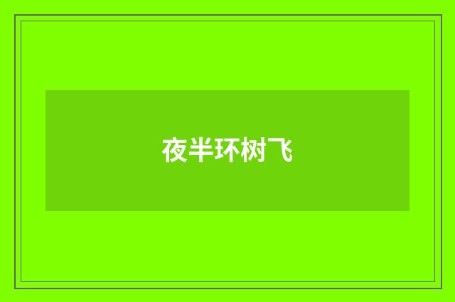 夜半环树飞