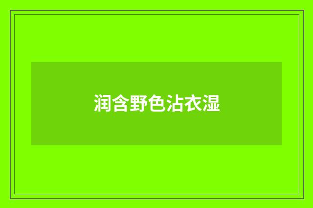 润含野色沾衣湿