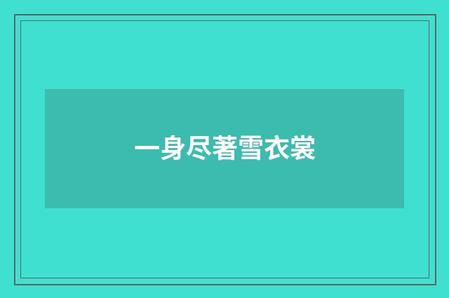 一身尽著雪衣裳