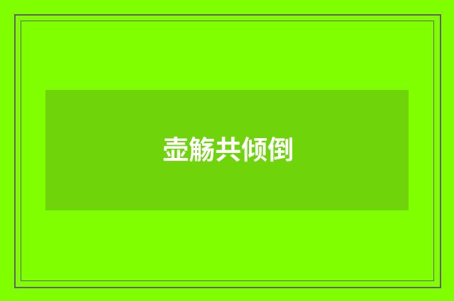 壶觞共倾倒