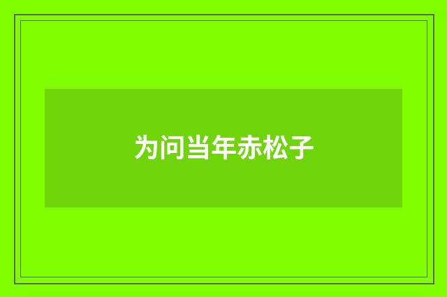 为问当年赤松子