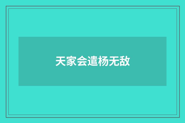 天家会遣杨无敌