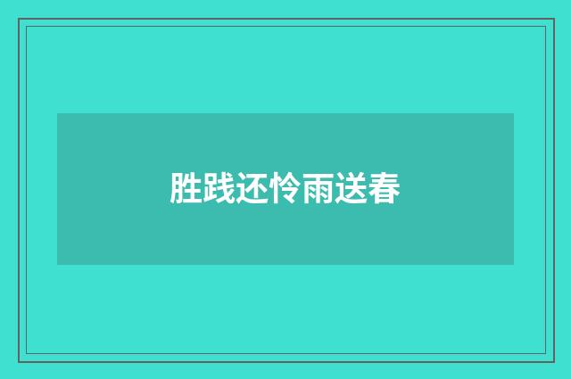 胜践还怜雨送春