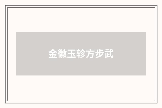 金徽玉轸方步武