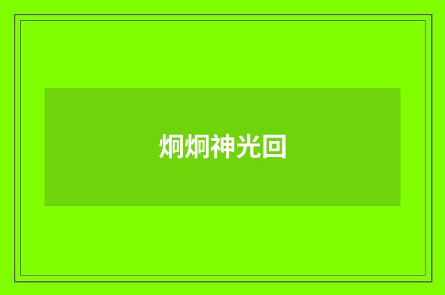 炯炯神光回