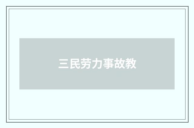 三民劳力事故教