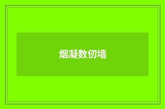 烟凝数仞墙