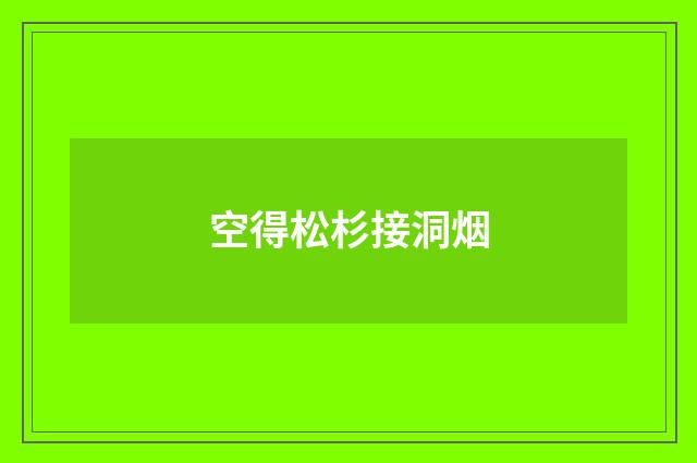 空得松杉接洞烟
