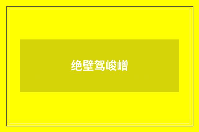 绝壁驾峻嶒