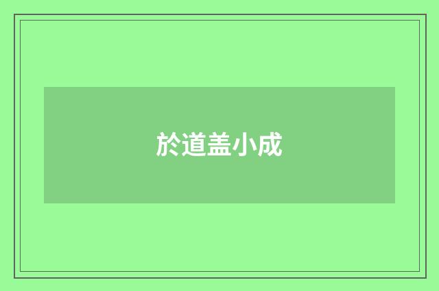 於道盖小成