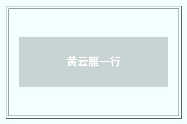 黄云雁一行