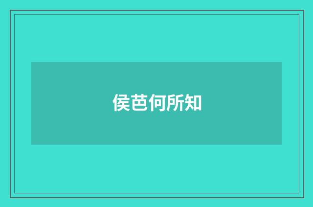 侯芭何所知