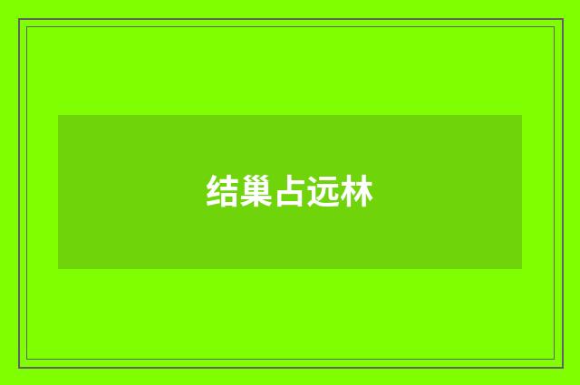 结巢占远林