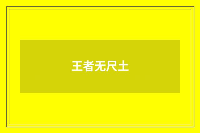 王者无尺土