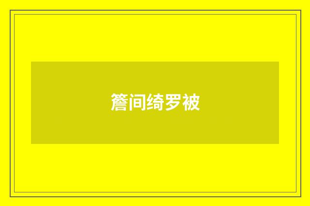 簷间绮罗被