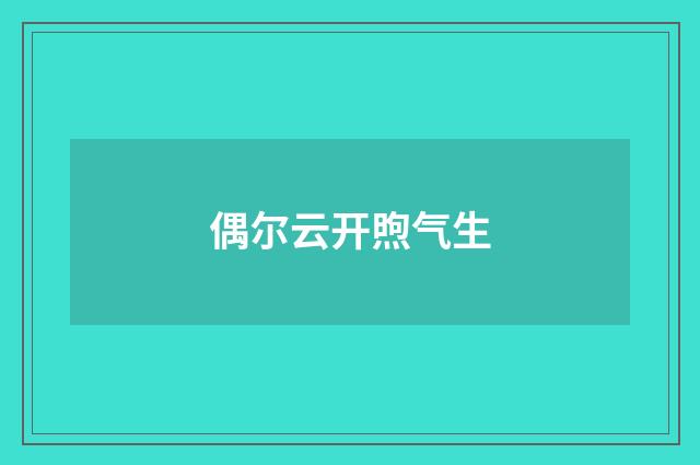 偶尔云开煦气生