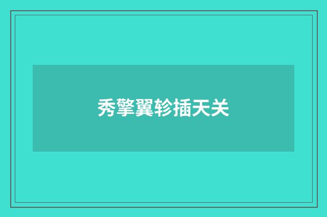 秀擎翼轸插天关