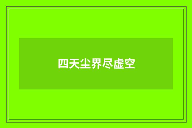 四天尘界尽虚空