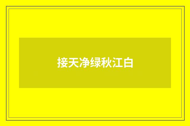 接天净绿秋江白