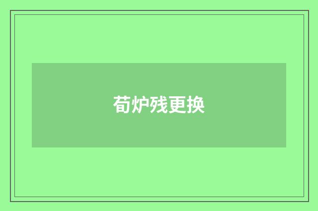 荀炉残更换