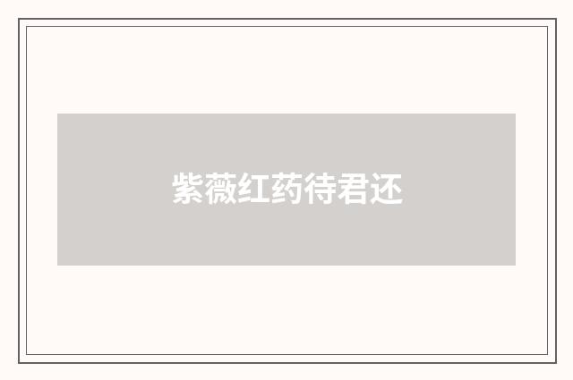 紫薇红药待君还