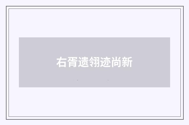 右胥遗翎迹尚新