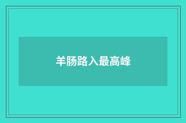 羊肠路入最高峰