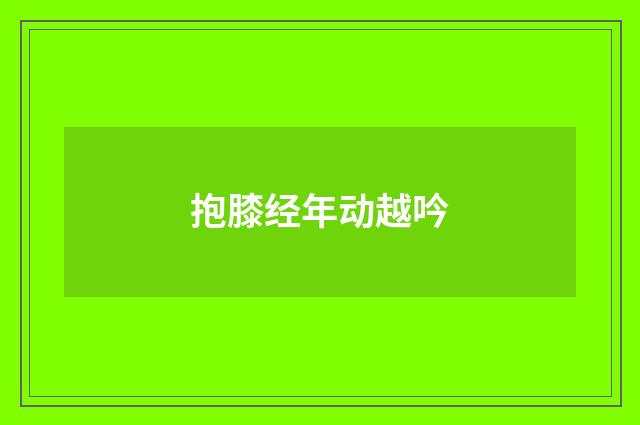 抱膝经年动越吟