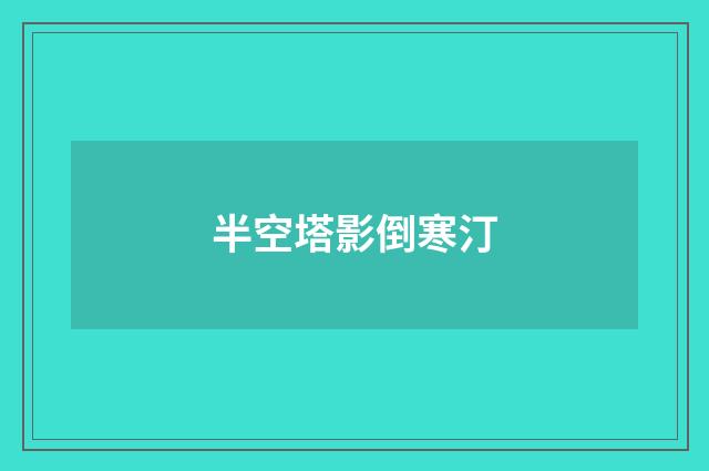 半空塔影倒寒汀