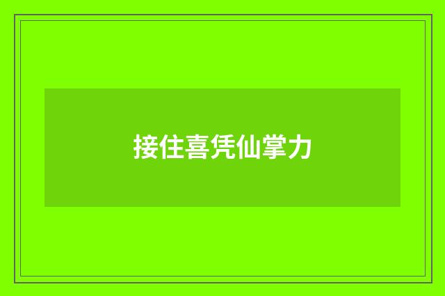 接住喜凭仙掌力