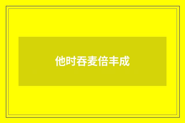 他时吞麦倍丰成