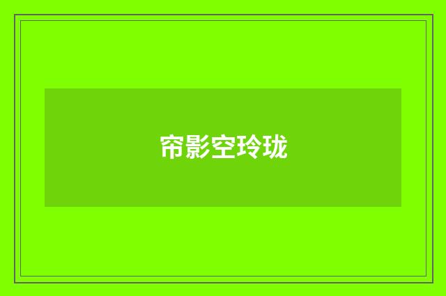 帘影空玲珑