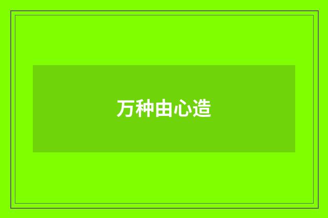 万种由心造