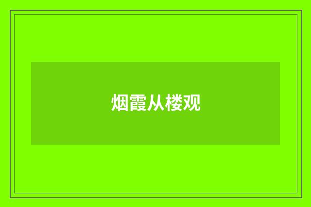 烟霞从楼观
