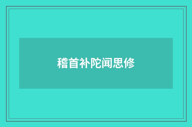 稽首补陀闻思修